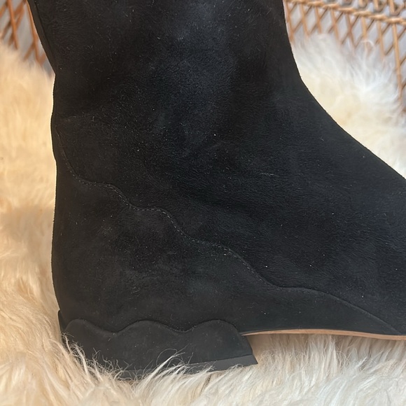 Brand New Chloe Women’s Black Suede Flat Ankle Boots - Never Worn - Picture 3 of 5